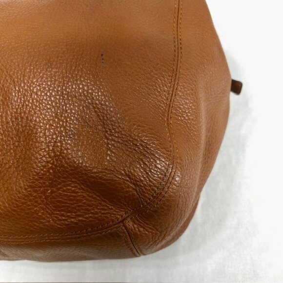 Michael Kors Brown Leather Hobo with Colorful Scarf - Picture 6 of 14